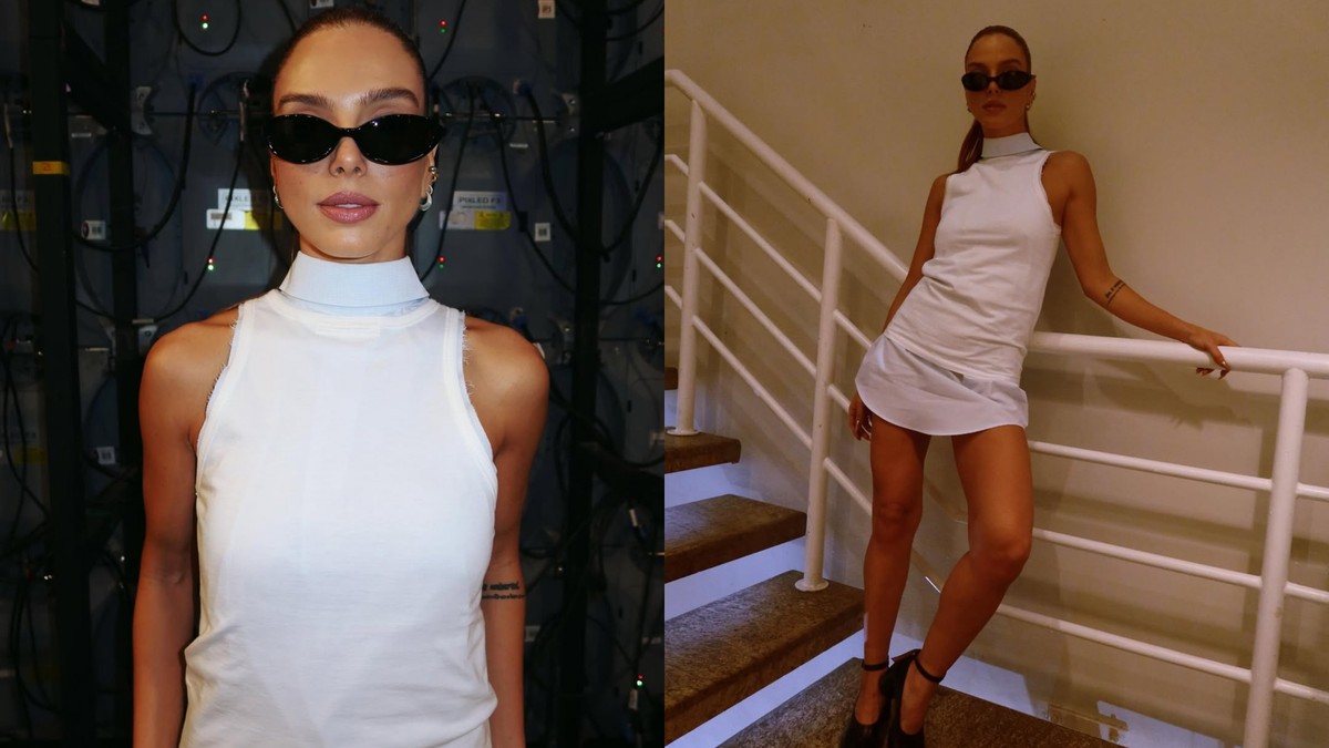 Giovanna Lancellotti apostou em camisa de grife como vestido e o look impressionou (Foto: Reprodução Instagram)
