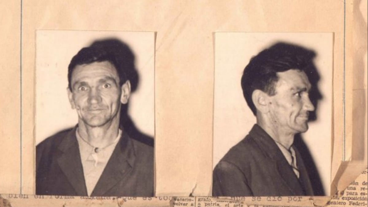 O perfil policial de Walter Flegel, alemão que residiu na Argentina e foi confundido com Martin Bormann, secretário de Adolf Hitler. (Foto: Arquivo de la Nación)