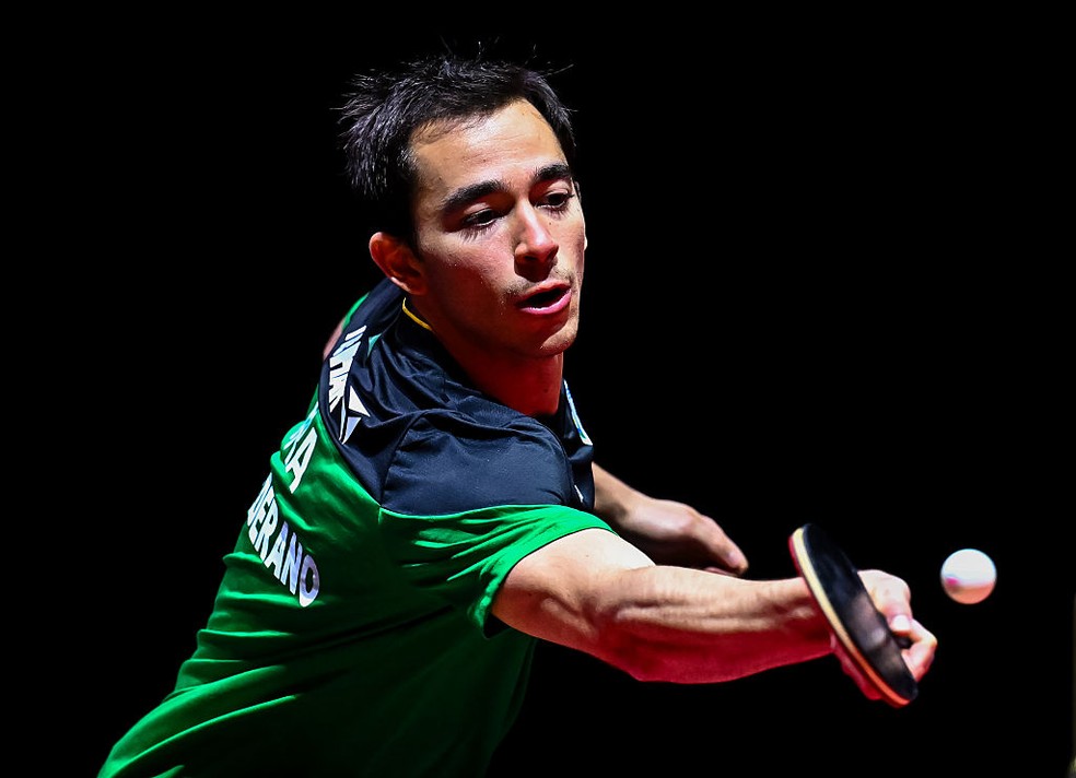 Hugo Calderano avança no Mundial em Doha (Foto: Getty Images)