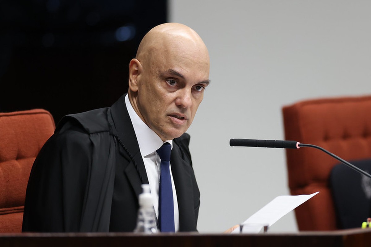 O ministro Alexandre de Moraes, durante sessão da Primeira Turma do STF (Supremo Tribunal Federal) (Foto: Antonio Augusto/STF)