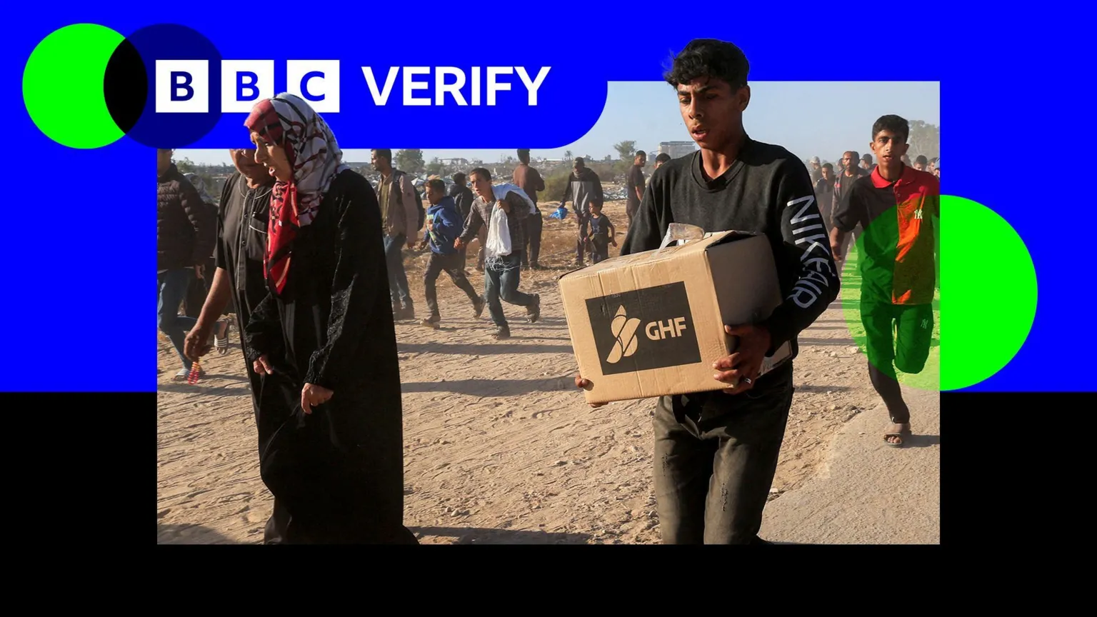 Caixa de ajuda da GHF é distribuída em Gaza com itens essenciais para a população