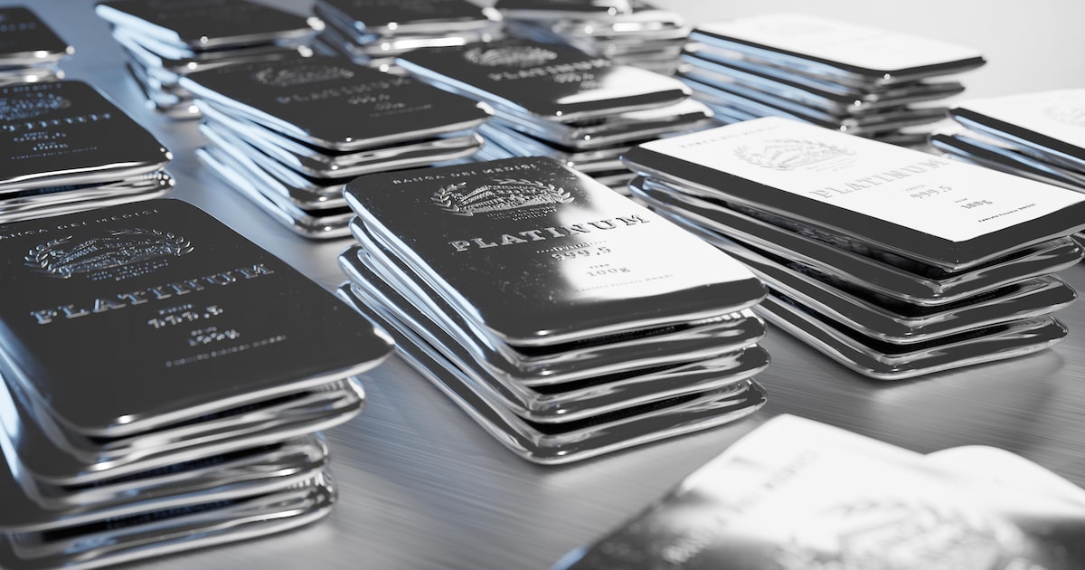 Platina se destaca e registra alta superior a 50% em 2025