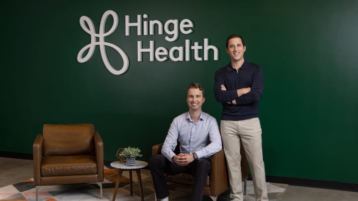 Hinge Health co-fundadores Gabriel Mecklenburg (esquerda) e Daniel Perez (direita). (Foto: Hinge Health)