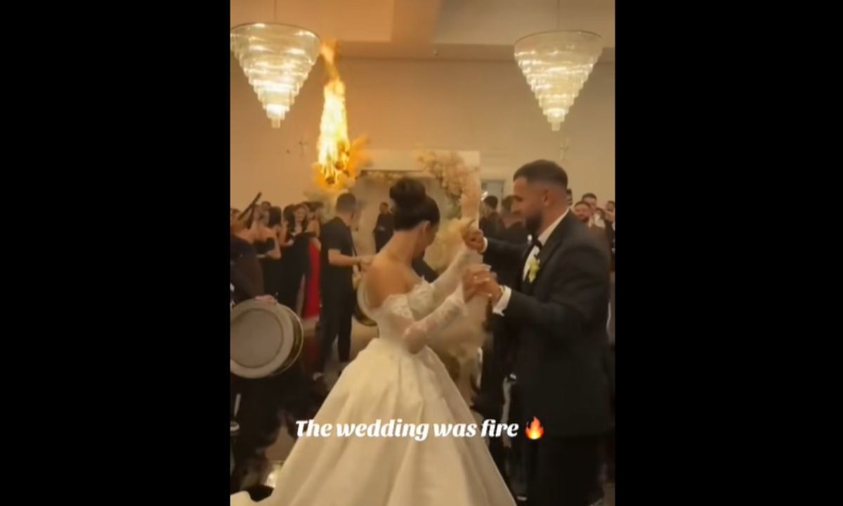 Casamento dos sonhos se transforma em incêndio e viraliza nas redes sociais