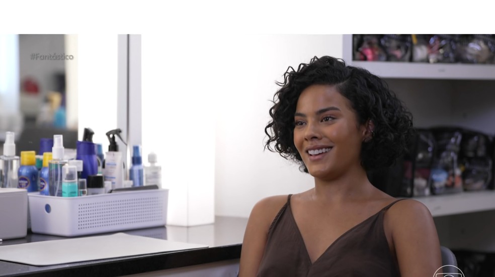 A atriz Bella Campos, intérprete da vilã Maria de Fátima em 'Vale Tudo'. (Foto: Reprodução/TV Globo)