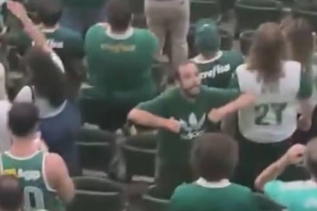 O Palmeiras promete trabalhar para identificar o torcedor (Foto: Reprodução)