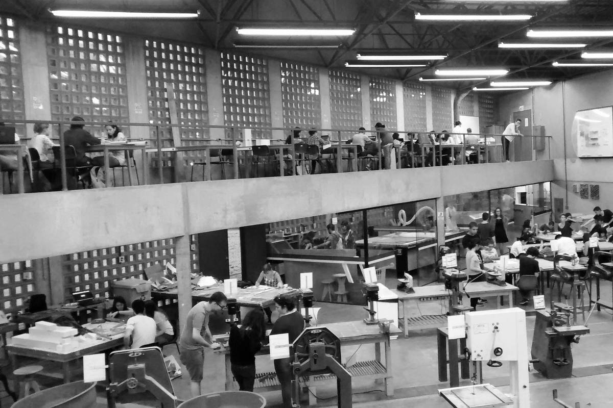 Laboratório da Faculdade de Arquitetura e Urbanismo (FAU) da Universidade de São Paulo (USP) (Foto: Paulo Fonseca de Campos/Divulgação)