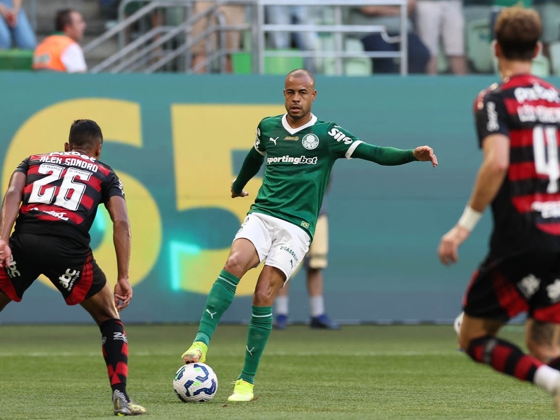 Mayke foi um dos piores em campo do Palmeiras contra o Flamengo. (Foto: Cesar Greco/Palmeiras)