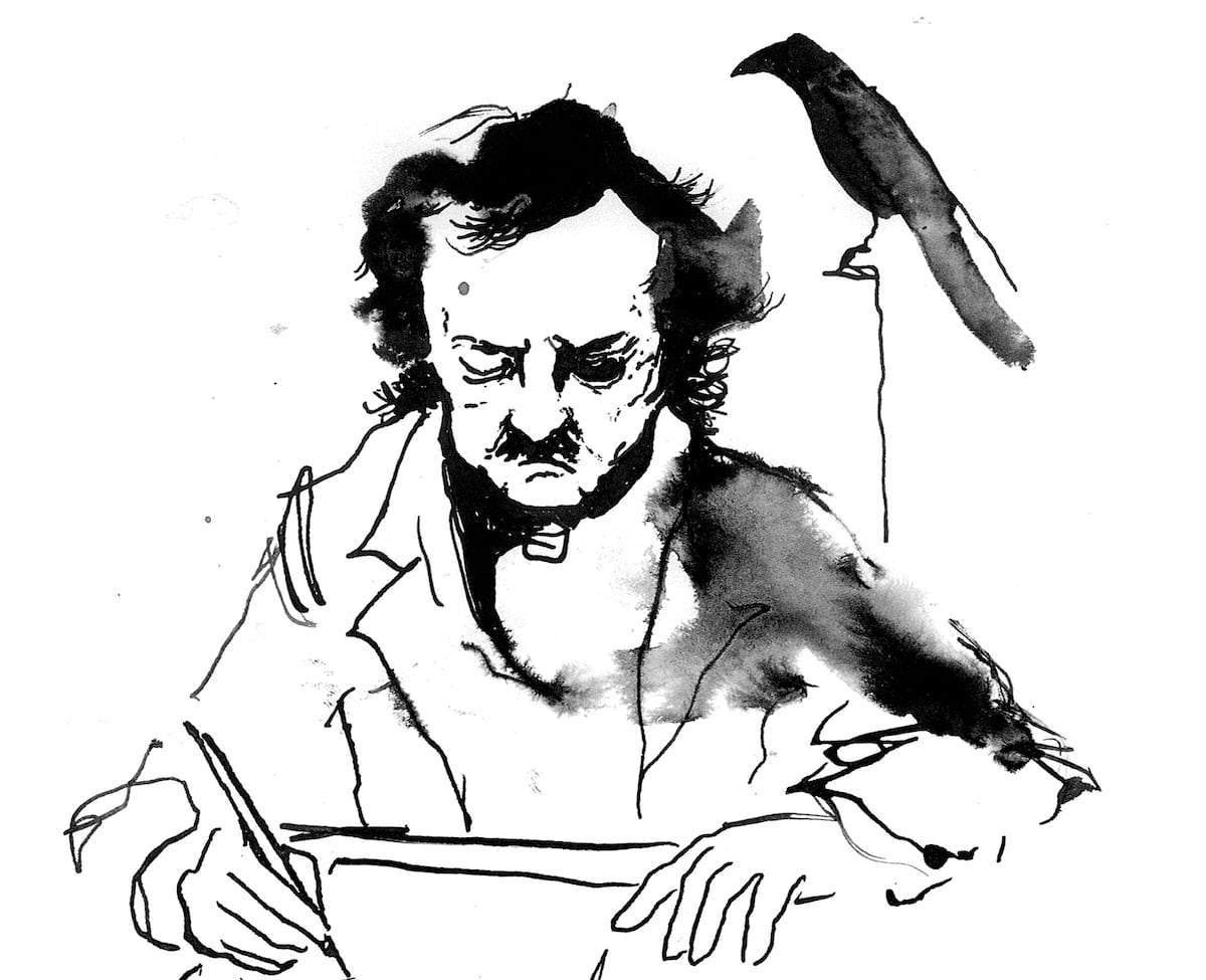 Retrato de Edgar Allan Poe, por Arturo Garrido, para a edição dos 'Cuentos completos' da editorial Páginas de Espuma. (Foto: Arturo Garrido)