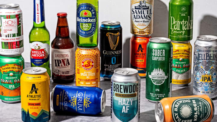 Cervejas não alcoólicas fotografadas para a Food em Washington, DC, em 11 de março de 2024. (Foto: Scott Suchman | The Washington Post | Getty Images)