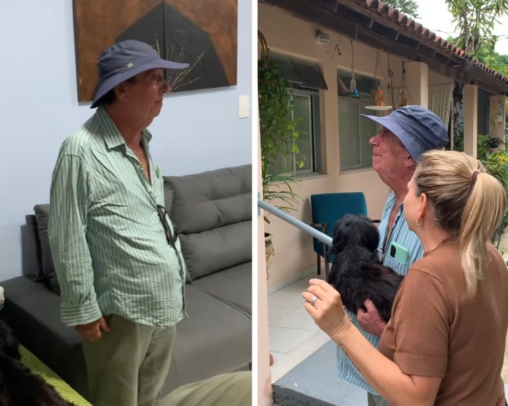 Marcos Oliveira, o Beiçola, chegando no Retiro dos Artistas (Foto: Instagram/Reprodução)