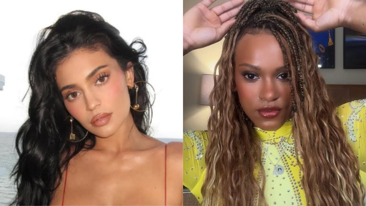 Nomes como Kylie Jenner, Rebeca Andrade, Tiger Woods, Marcello Novaes, Guilherme Piva e Mayana Moura já revelaram publicamente que convivem com a miopia. (Foto: Reprodução/Redes sociais)