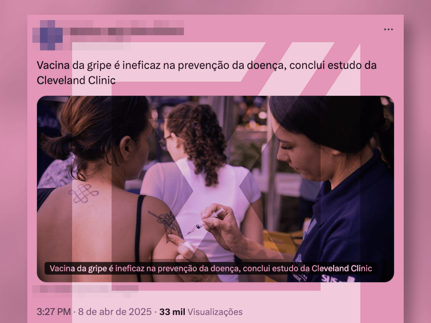 Estudo não conclui que vacina da gripe aumenta o risco da doença (Foto: Projeto Comprova)