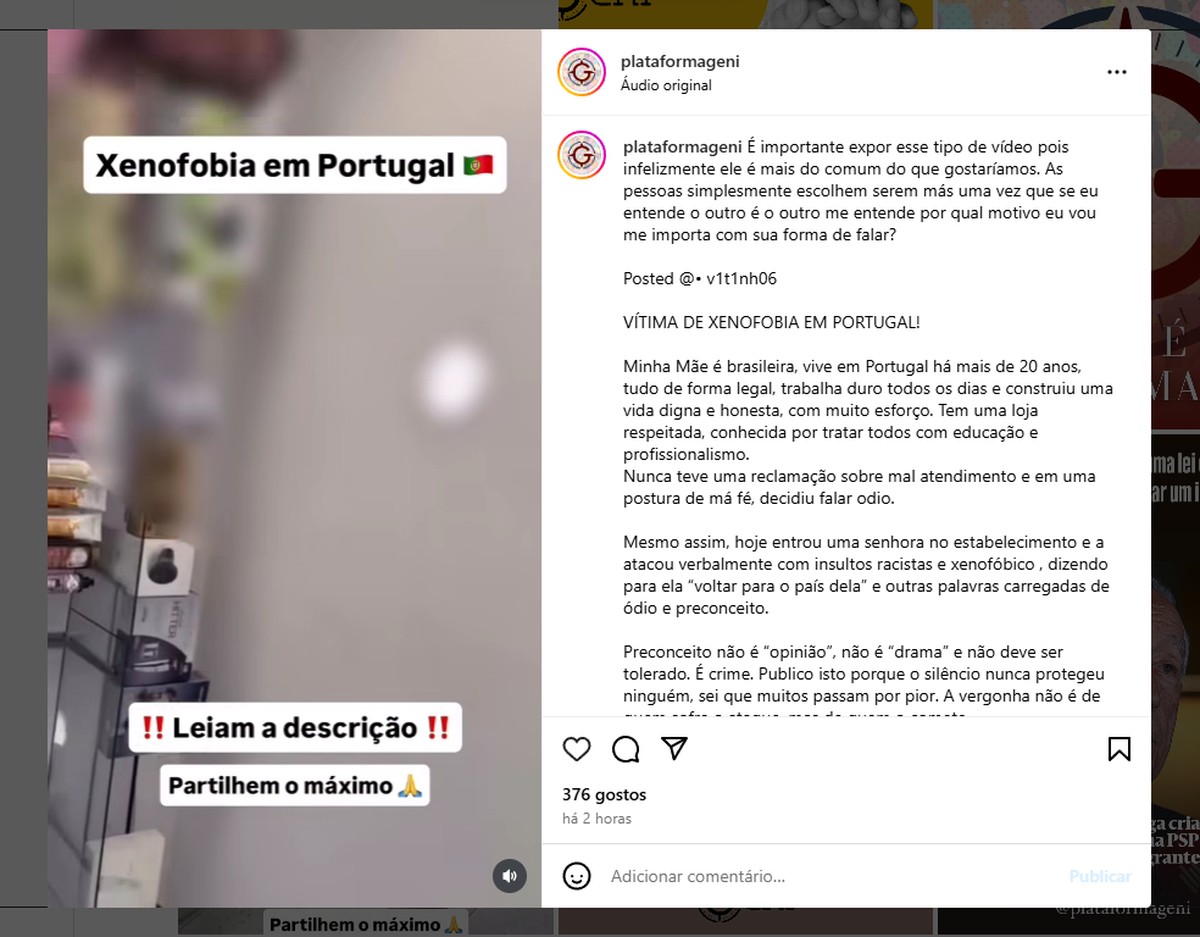 Grupo denuncia xenofobia em Portugal e clama por respeito à diversidade