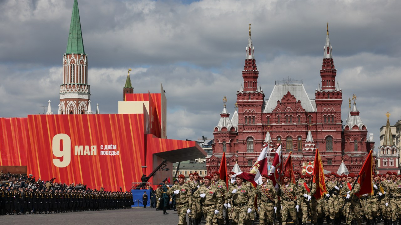 Desfile do Dia da Vitória em Moscou, Rússia. 09 de maio de 2025 (Foto: Stringer/AFP)