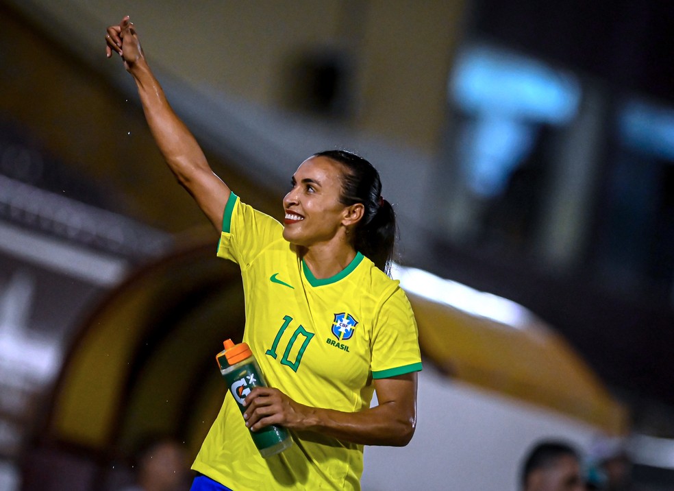 A atacante Marta, da seleção brasileira (Foto: CBF)