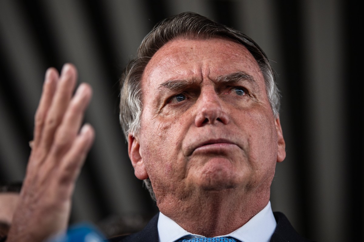 Jair Bolsonaro em coletiva no Senado Federal (Foto: Brenno Carvalho / Agência O Globo)