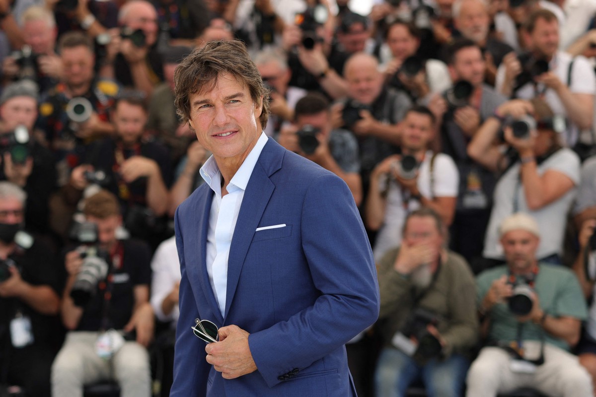 Tom Cruise no Festival de Cannes 2022 (Foto: VALERY HACHE/AFP)