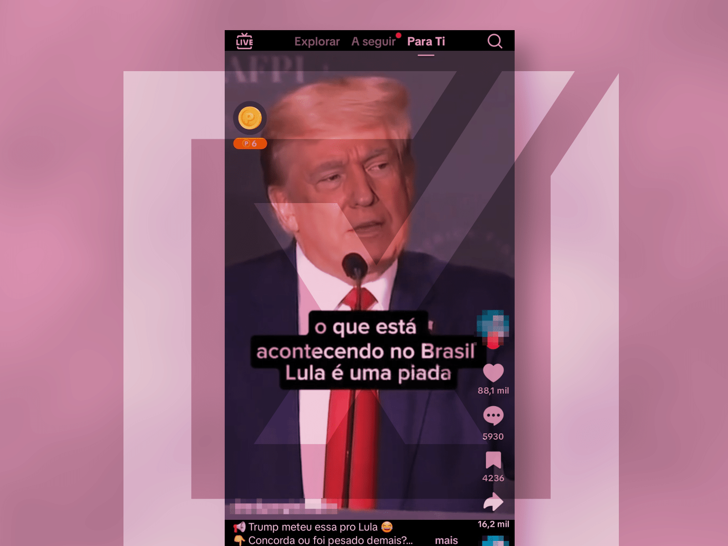 Trump não chamou Lula de "palhaço corrupto"; áudio foi manipulado (Foto: Projeto Comprova)