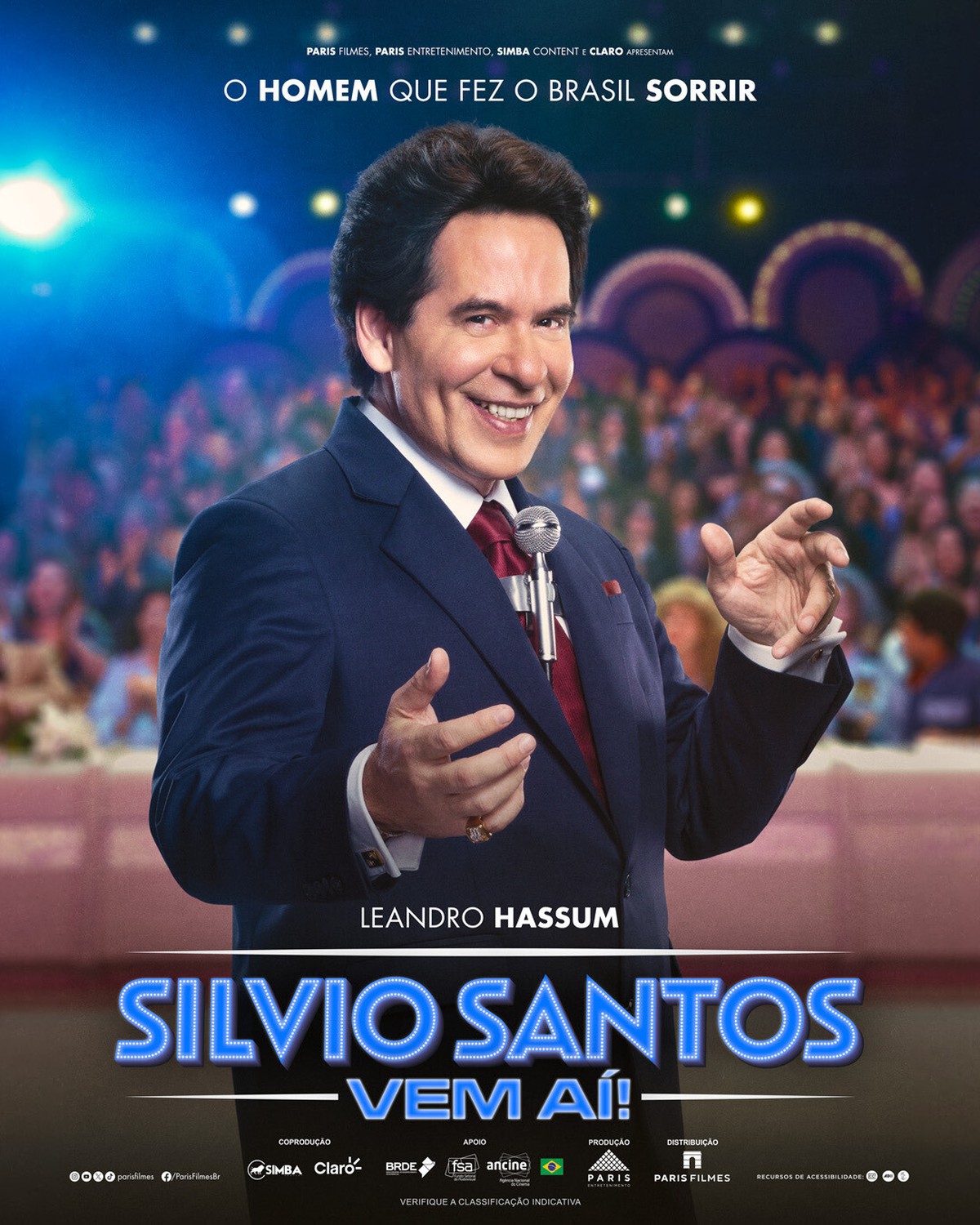 Filme sobre Silvio Santos com Leandro Hassum estreia em breve nos cinemas