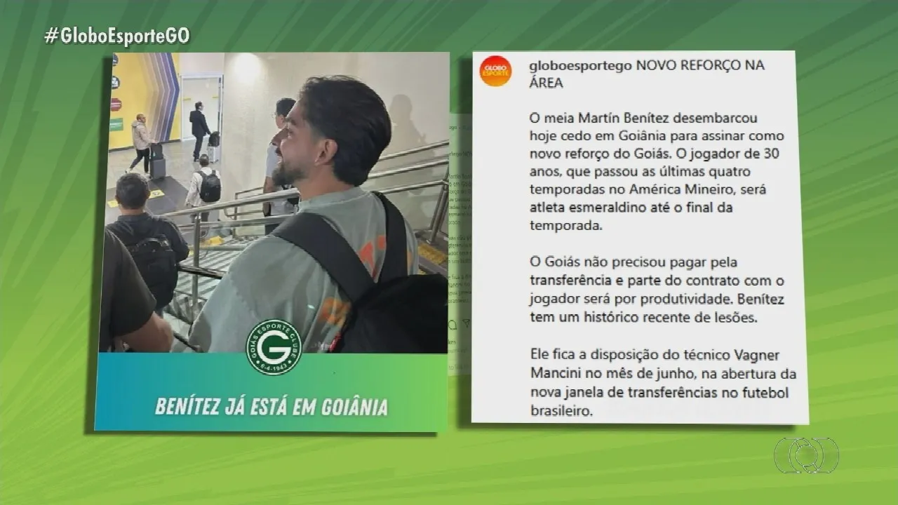 Goiás contrata Martín Benítez como novo camisa 10 até o fim da temporada