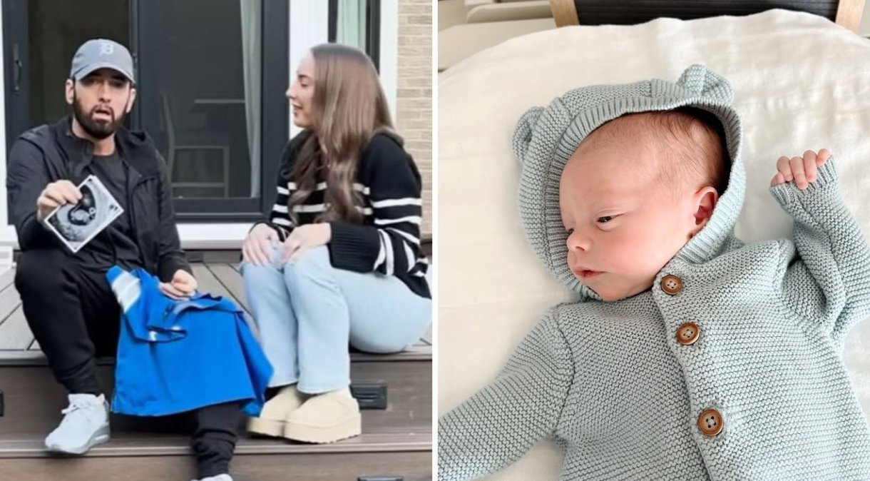 Hailei Jade, filha de Eminem, anuncia o nascimento de seu primeiro filho em março. (Foto: Reprodução/YouTube/Instagram/Hailei Jade)