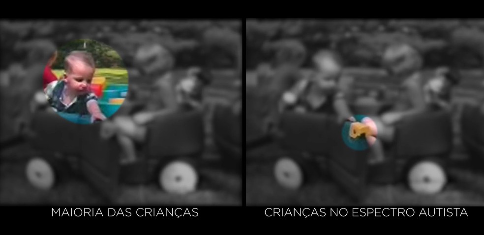 Crianças com e sem o espectro autista (Foto: Reprodução/Fantástico)