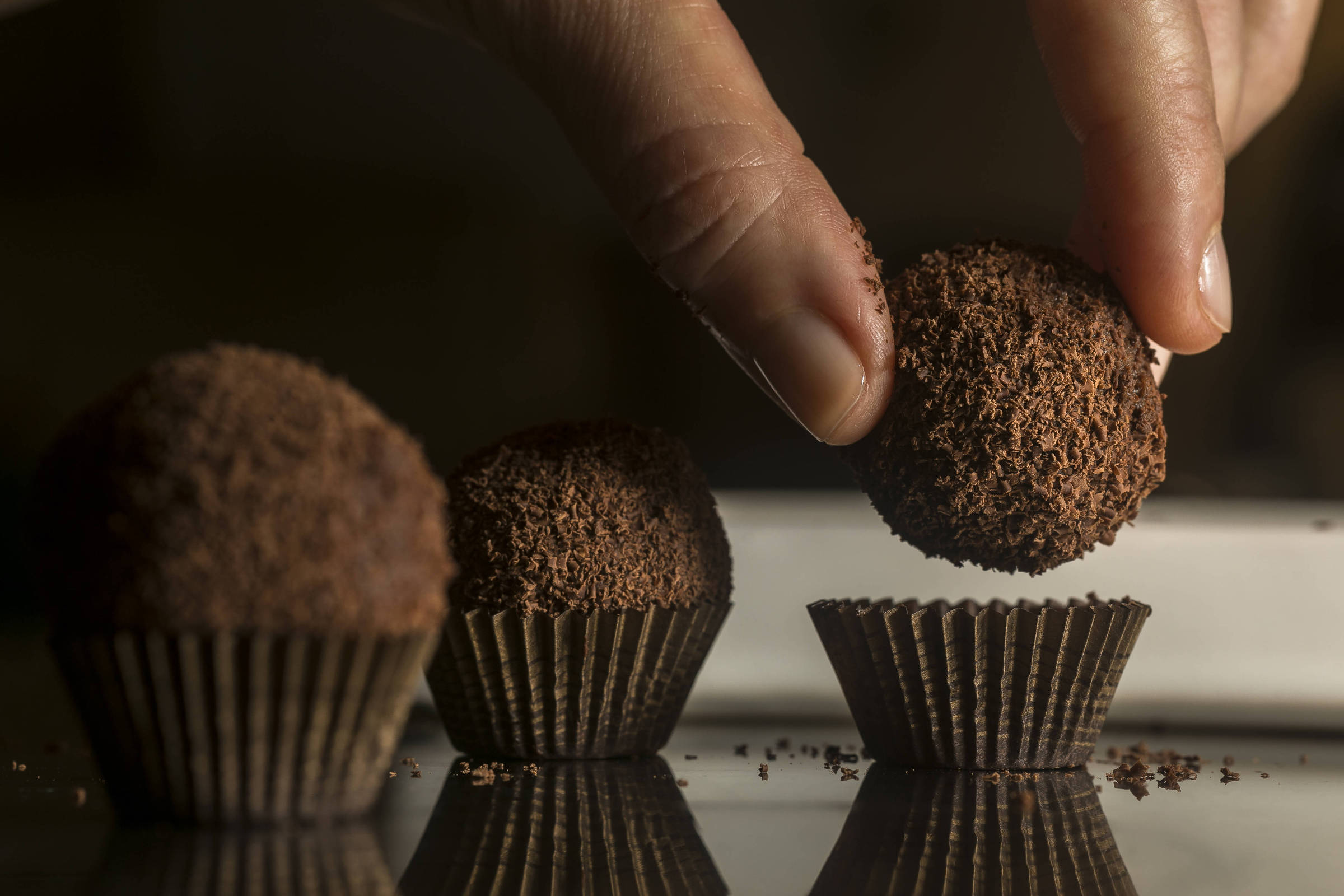 Brigadeiro vegano da Fioca (Foto: Keiny Andrade/Folhapress)