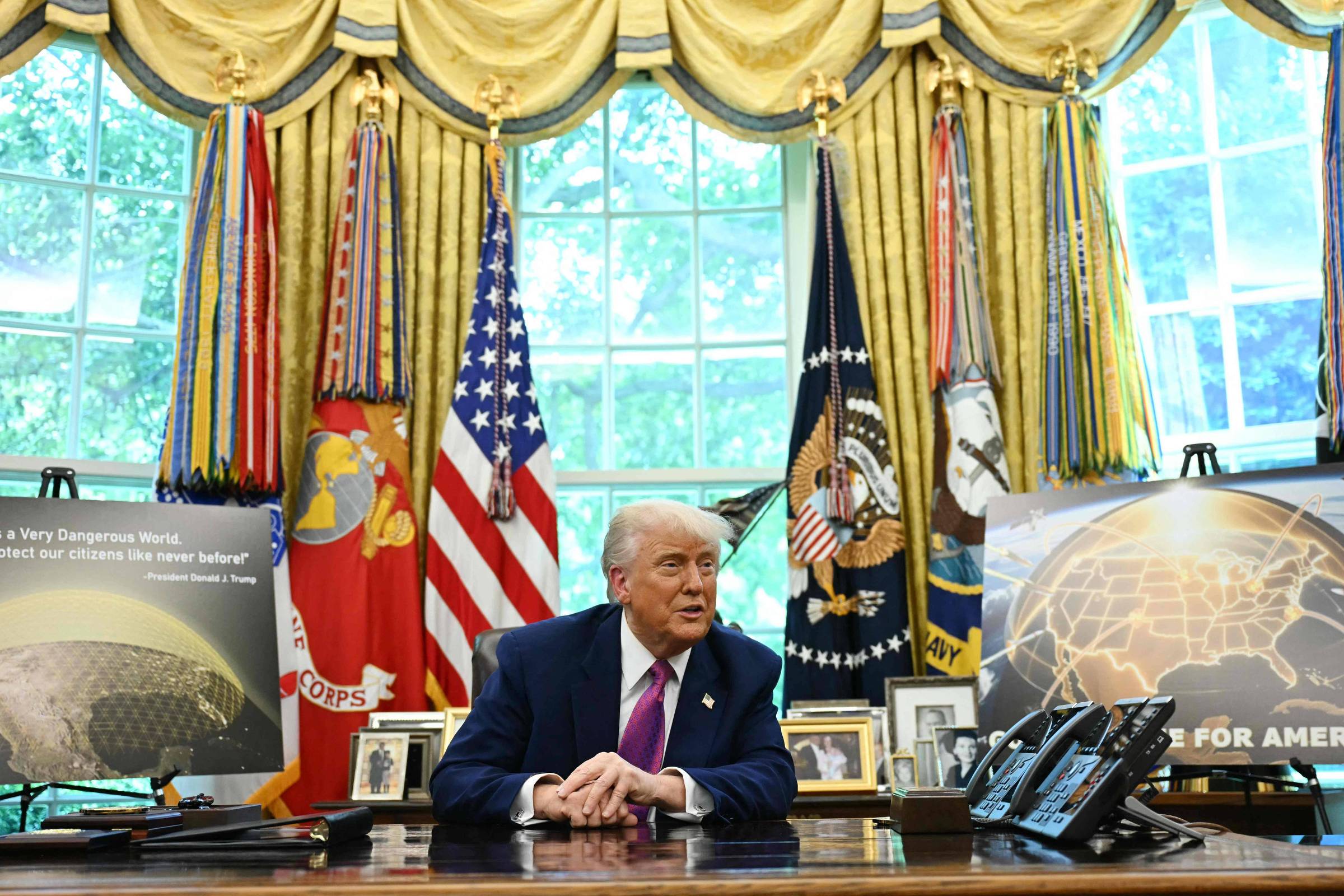 Trump solicita R$ 140 bilhões para implementar sistema antimíssil Domo Dourado