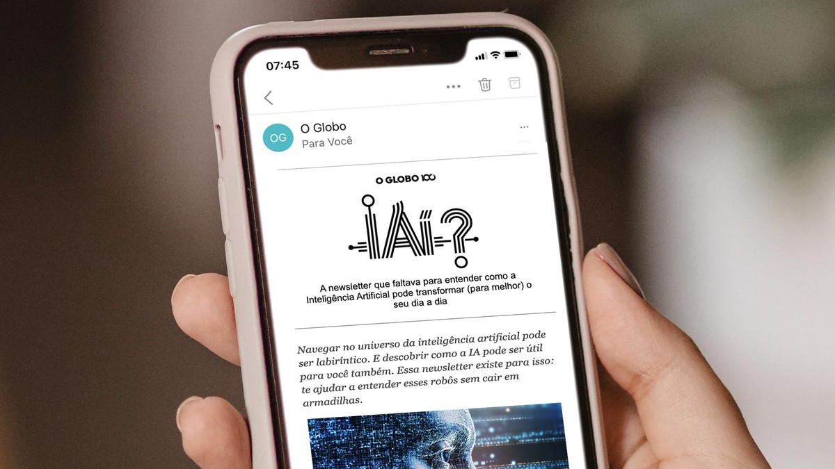 I aí?: Nova newsletter sobre inteligência artificial (Foto: Arte O Globo)