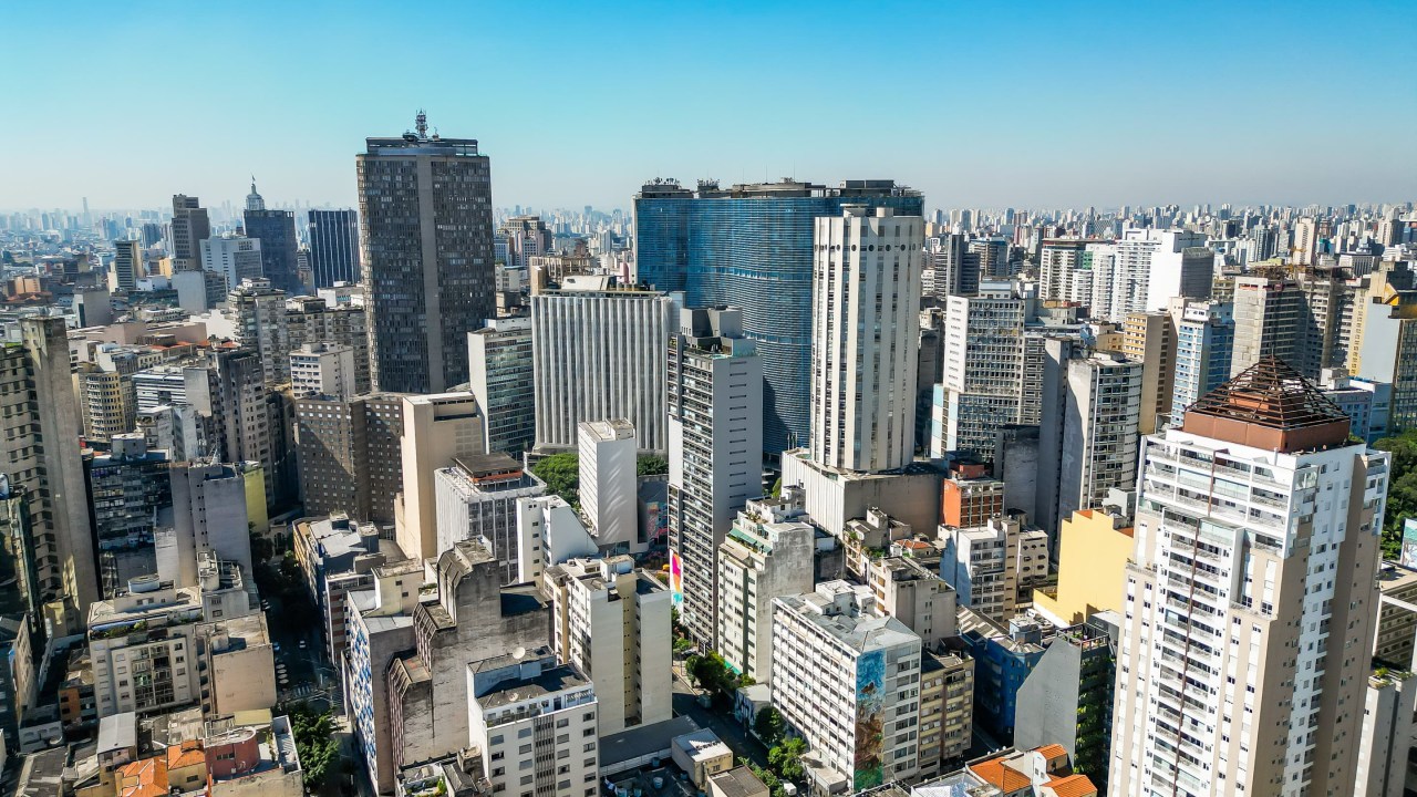 Imagem aérea da região central da cidade de São Paulo (SP), com diversos prédios residenciais (Foto: Prefeitura de São Paulo/Divulgação)
