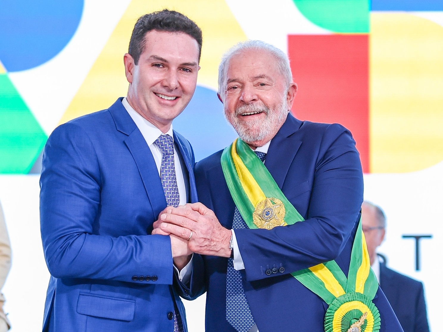 O ministro das Cidades, Jader Barbalho Filho, com o presidente Lula (Foto: Ricardo Stuckert/Divulgação)