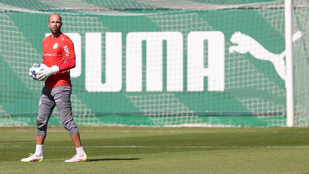 Marcelo Lomba em treino do Palmeiras nesta segunda-feira (Foto: Cesar Greco/Palmeiras)