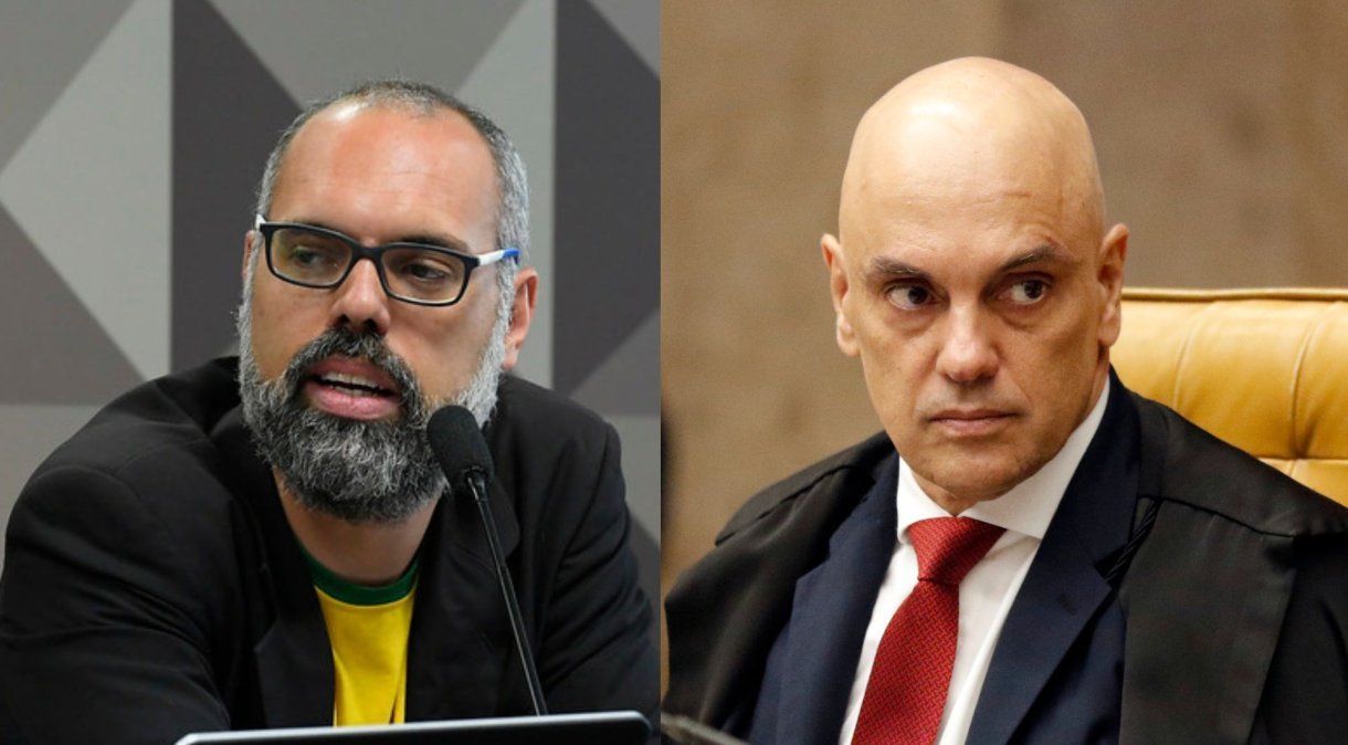 Multa de Moraes (d) a Allan será diária (Foto: Roque de Sá/Agência Senado | Bruno Peres/Agência Brasil)