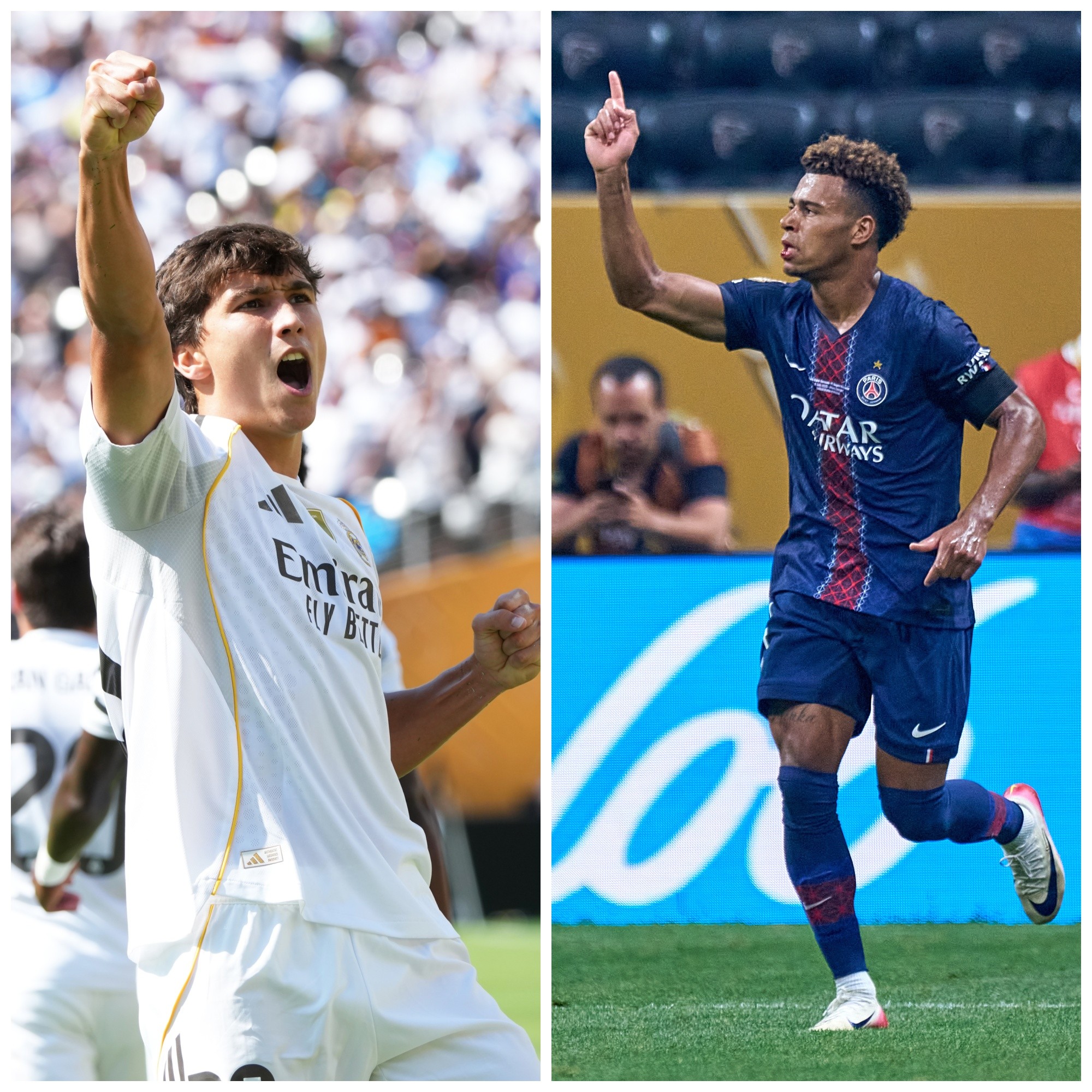 Jovens talentos impulsionam ataques de PSG e Real Madrid na temporada