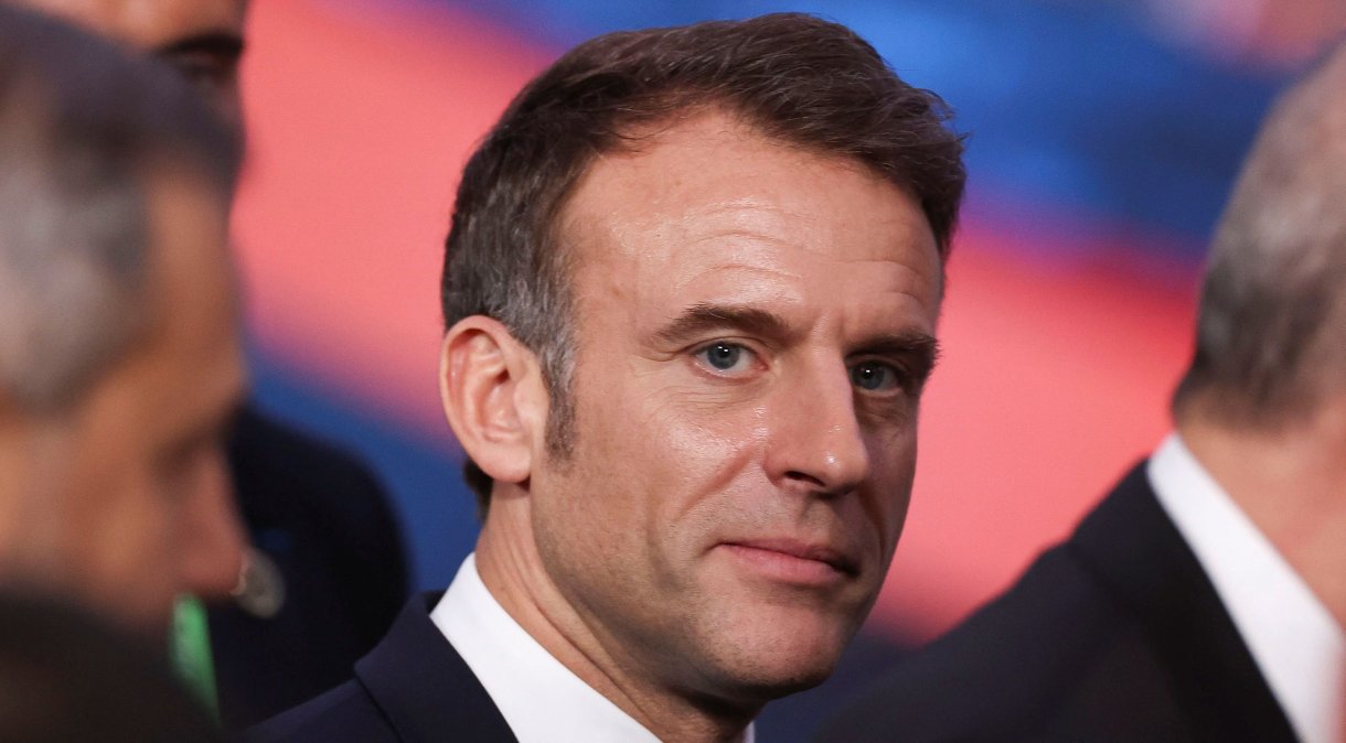 Presidente da França, Emmanuel Macron, participa de encontro do G20 no Rio de Janeiro (Foto: Reuters)