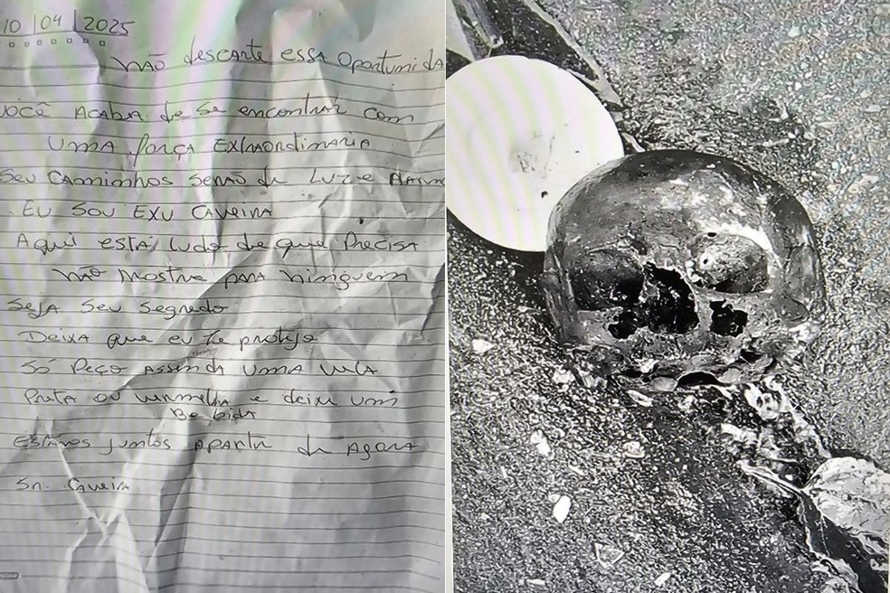 Crânio e carta misteriosa são encontrados na Rodovia dos Imigrantes em Cubatão