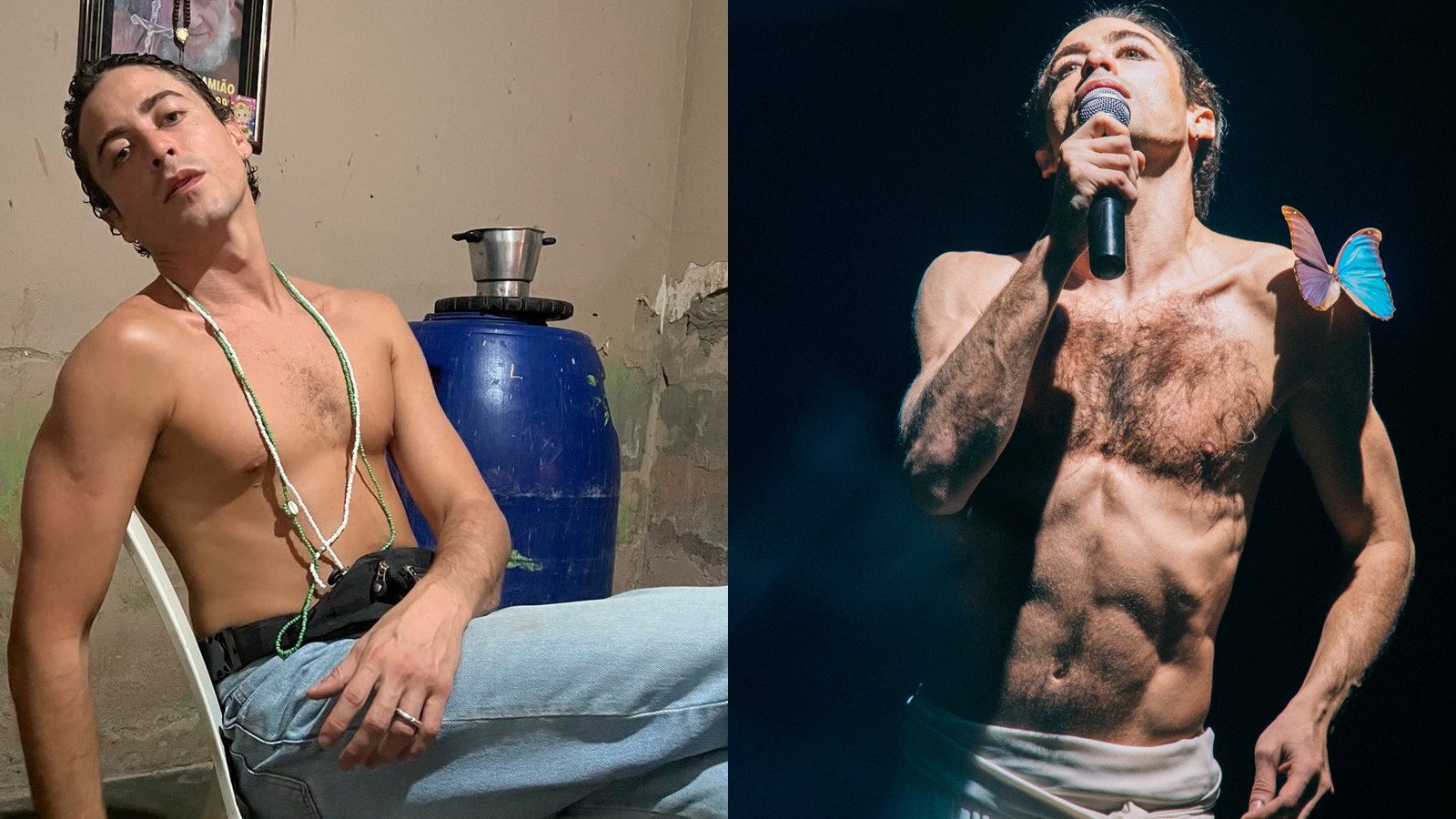 Ney Matogrosso com a mãe (Foto: Reprodução/Twitter)