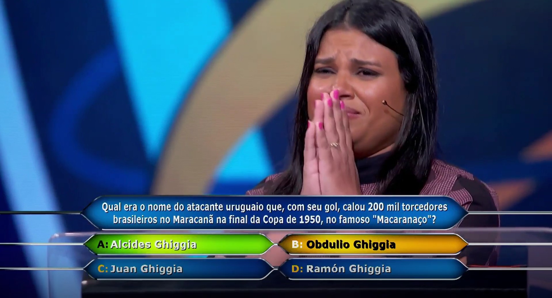 Participante de 'Quem Quer Ser Um Milionário' comete erro na pergunta final
