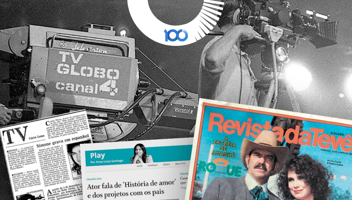 O GLOBO celebra 100 anos com notas sobre sua história e a evolução da TV no Brasil
