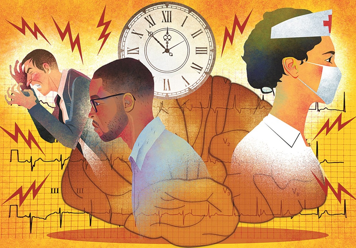 ‘Burnout’ revela desequilíbrio entre trabalho e vida pessoal (Foto: Editoria de Arte/O Globo)