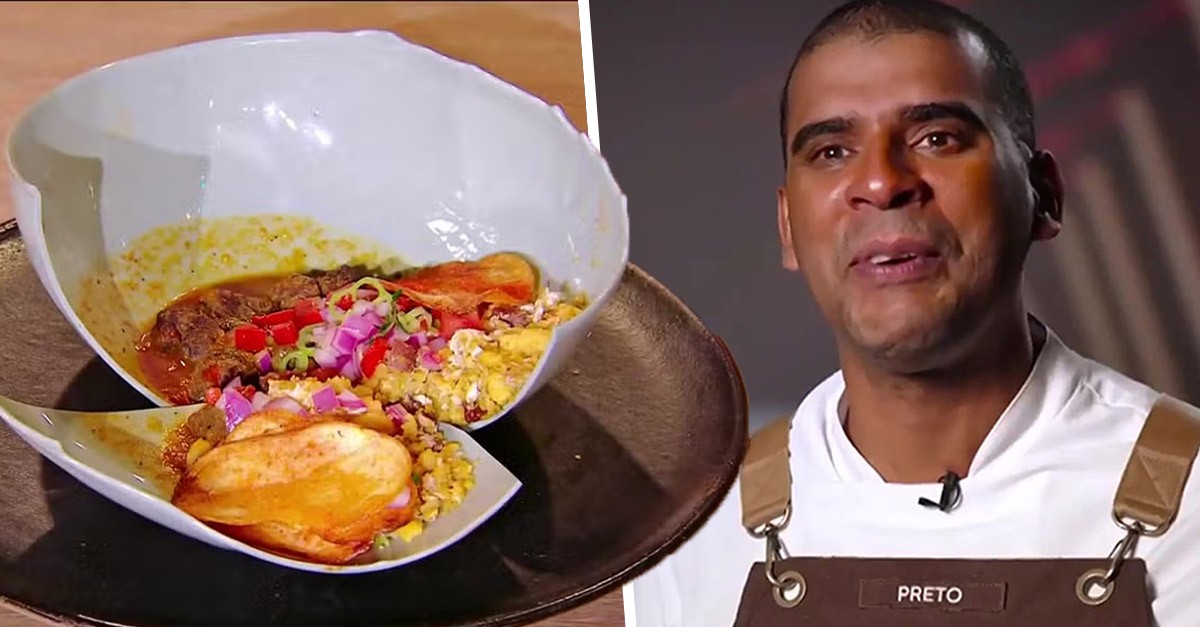 Tigela quebrada emociona internautas durante competição de chef renomado