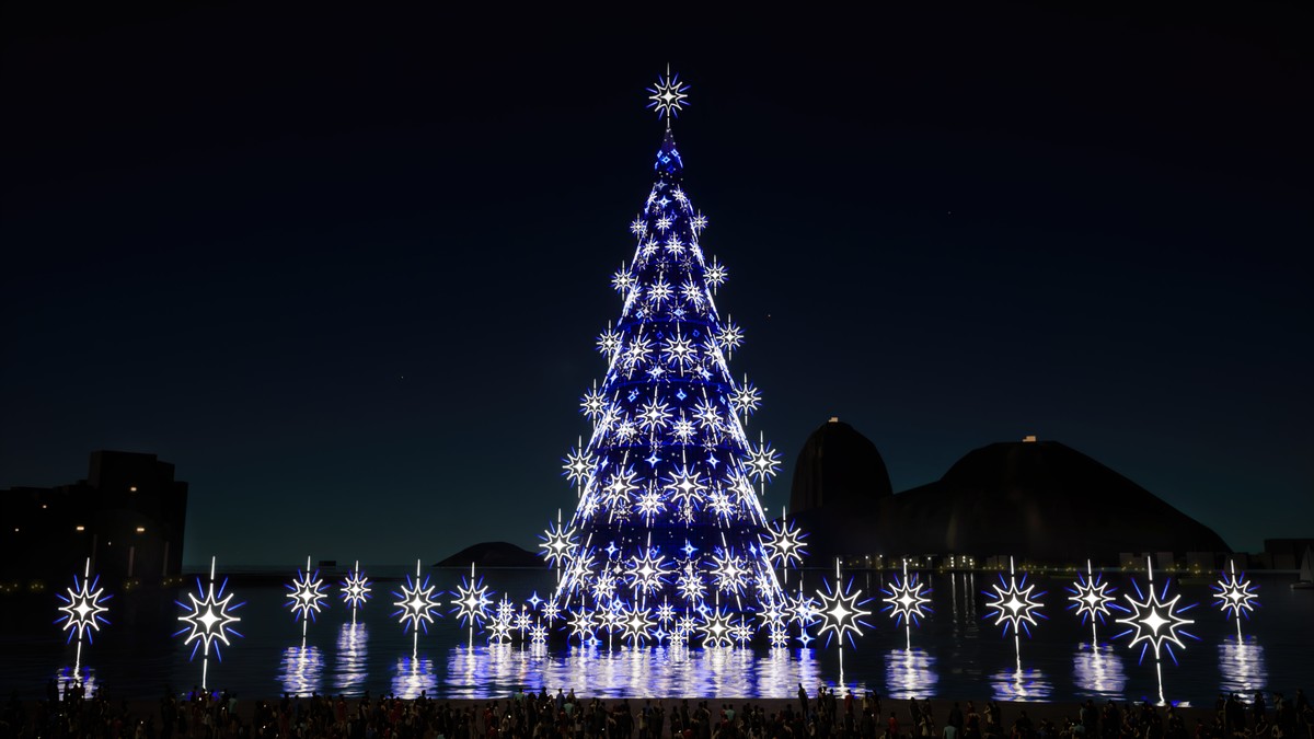 Árvore de Natal de 90 metros será montada na Enseada de Botafogo em 2025
