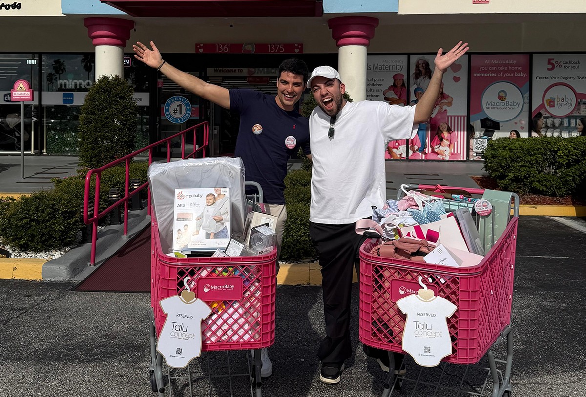 Lucas Rangel e Lucas Bley preparam enxoval do primeiro bebê nos Estados Unidos