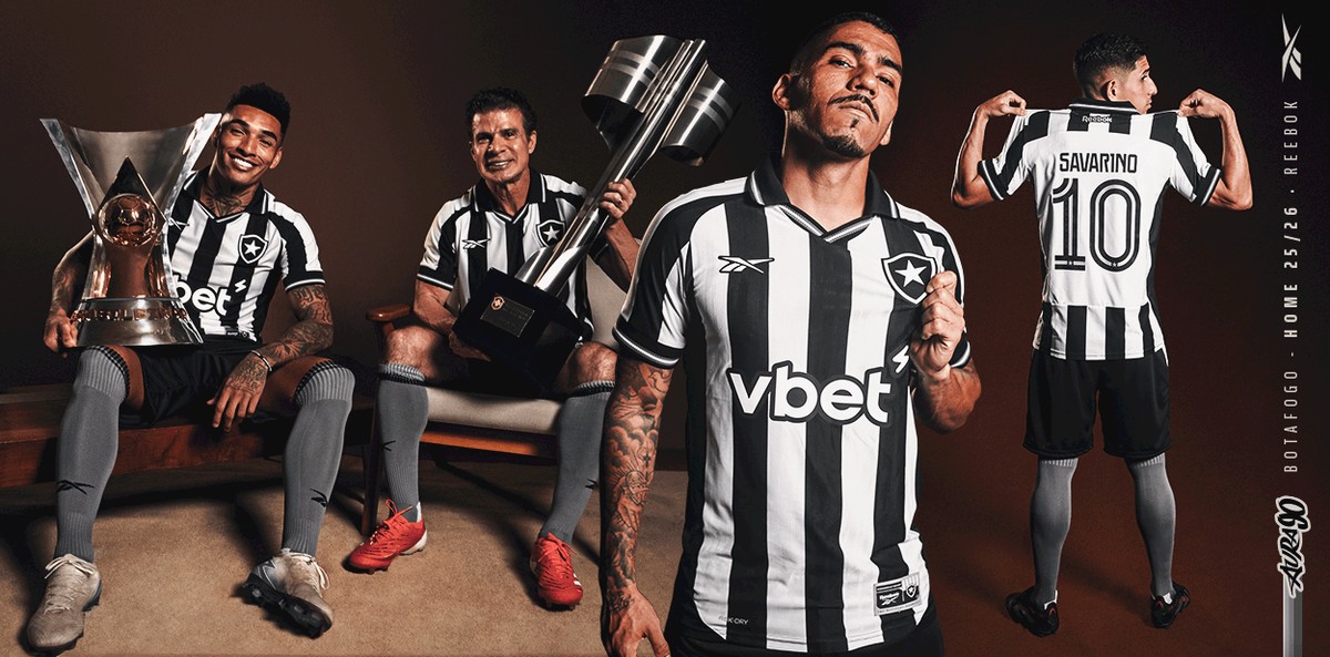 Botafogo apresenta nova coleção de uniformes em homenagem ao título de 1995