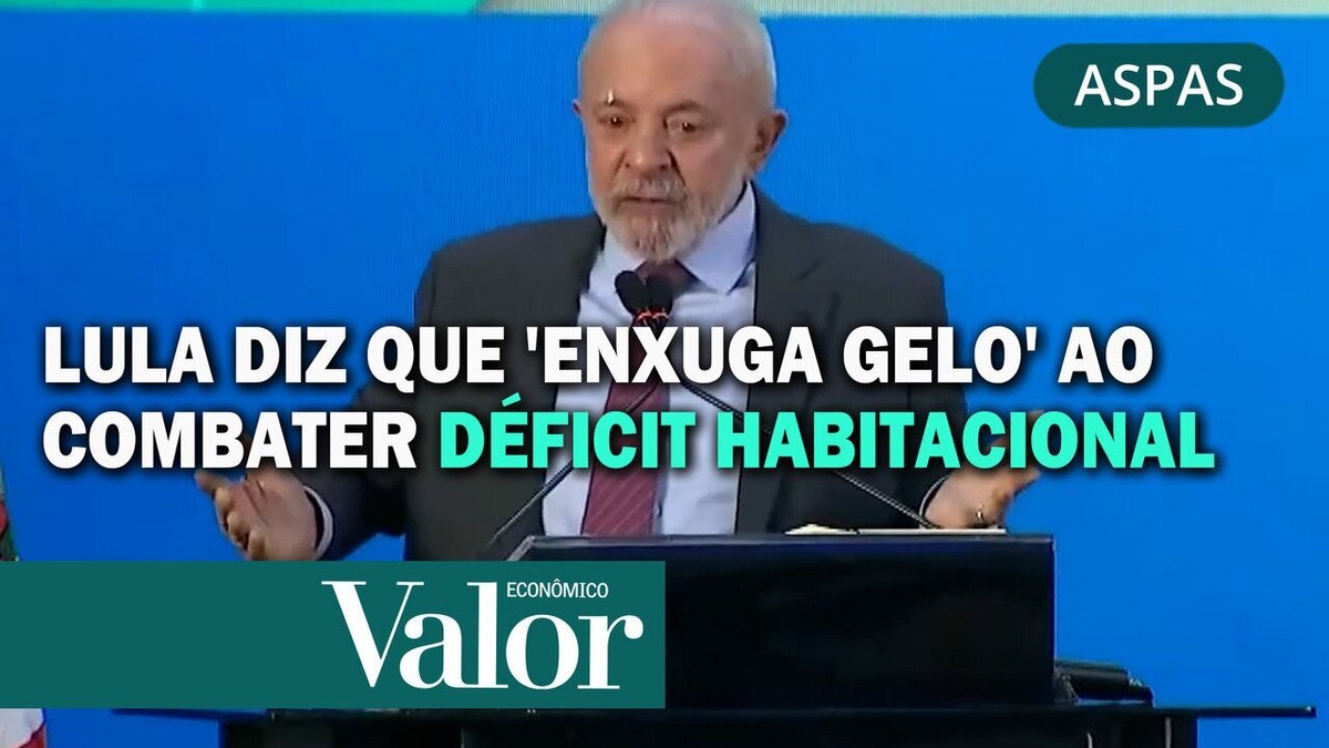 Lula diz que 'enxuga gelo' ao combater déficit habitacional (Foto: Reprodução)