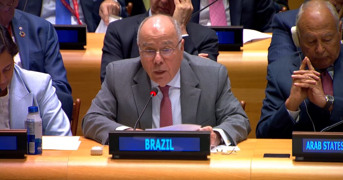 Mauro Vieira denuncia genocídio em Gaza e pede ação urgente da ONU
