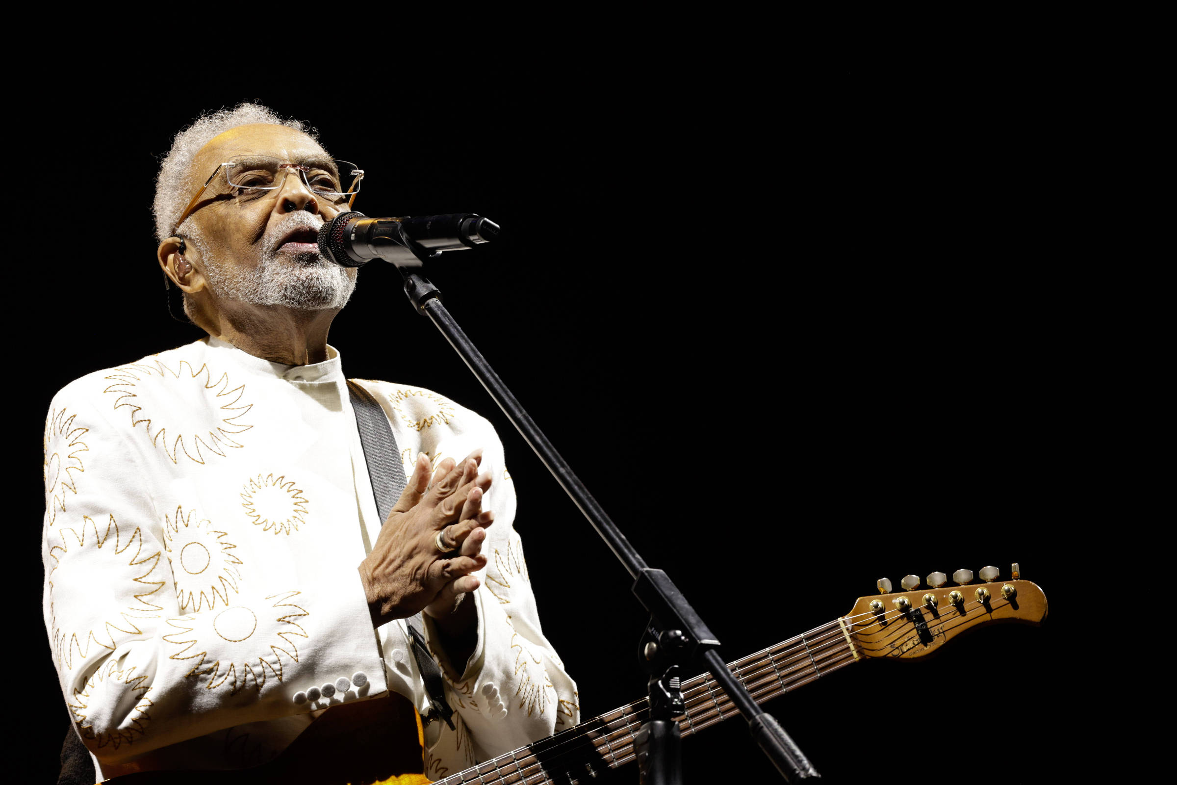 Gilberto Gil em show da turnê Tempo Rei no Allianz Parque (Foto: Rubens Cavallari/Folhapress)