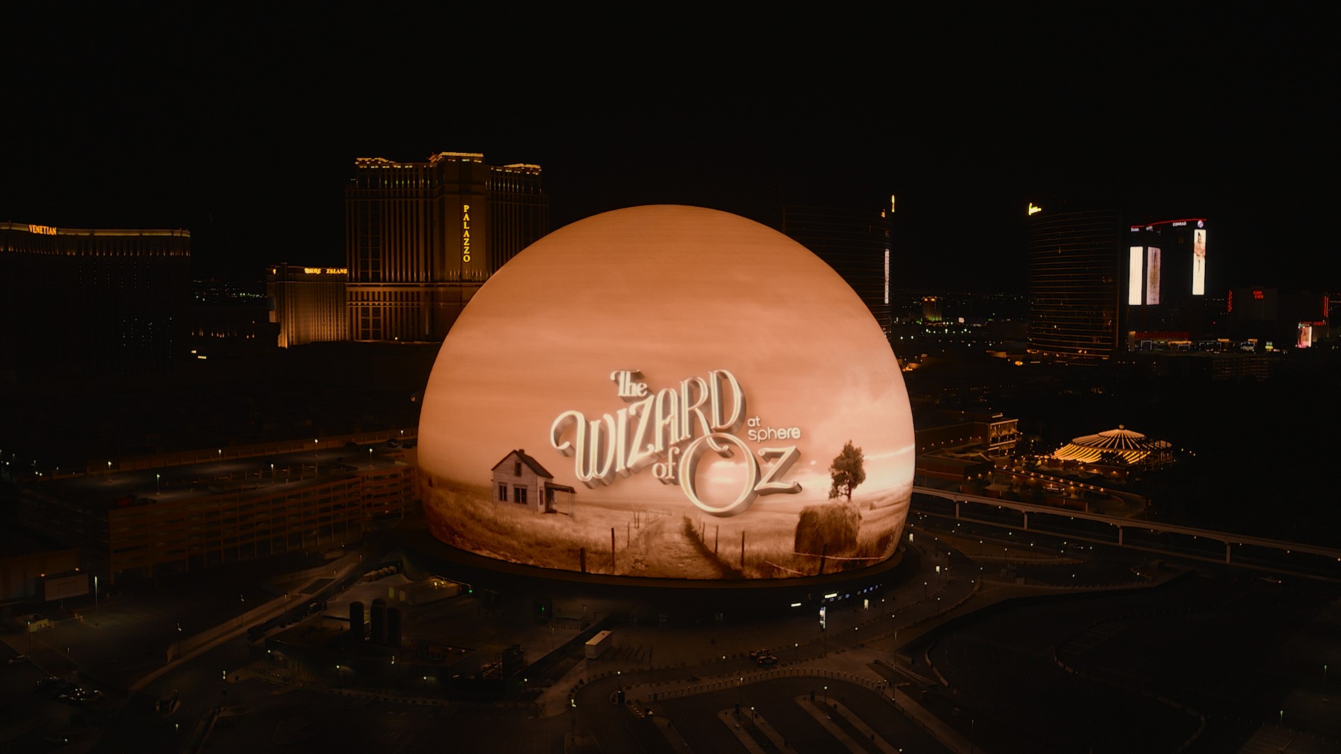 "O Mágico de Oz" exibido no "The Sphere", em Las Vegas. (Foto: Divulgação/Google)