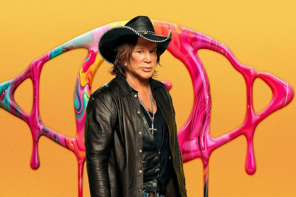 O ator americano Mickey Rourke no 'Celebrity Big Brother' (Foto: TV/Initial/Divulgação)